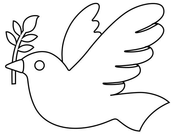 Dove Emoji coloring page image