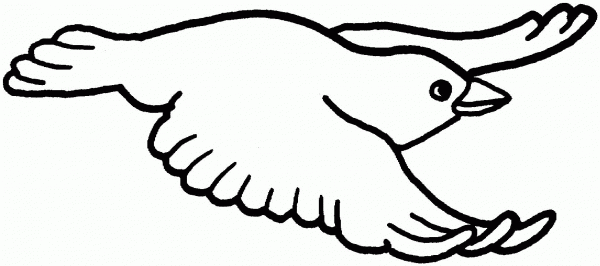 Dove Flapping Wings coloring page image