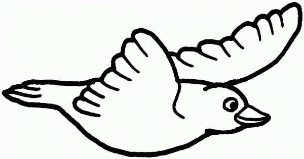 Dove Flying coloring page image