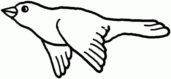 Dove Flying coloring page image