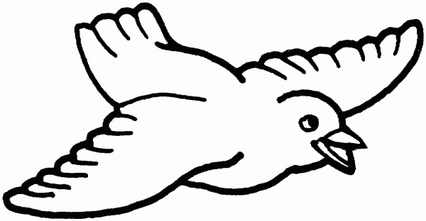 Dove is Flying coloring page image