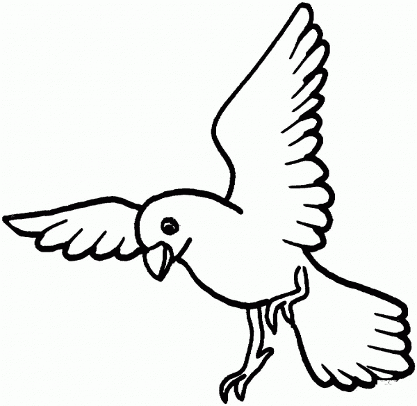 Dove is Landing coloring page image