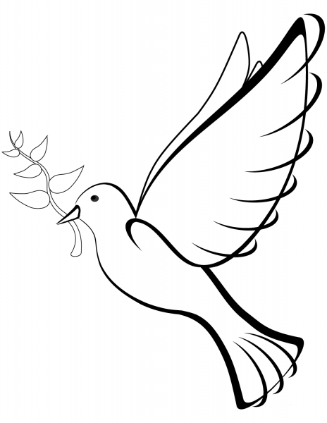 Dove of Peace coloring page image