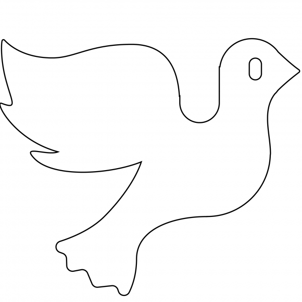 Dove of Peace Emoji coloring page image