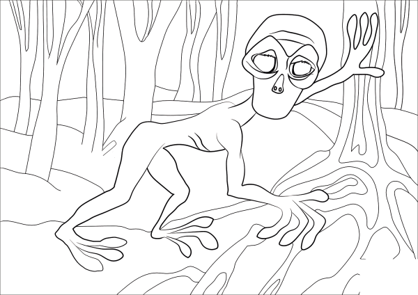 Dover Demon coloring page image