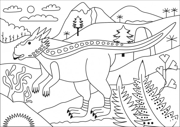 Dracorex coloring page image