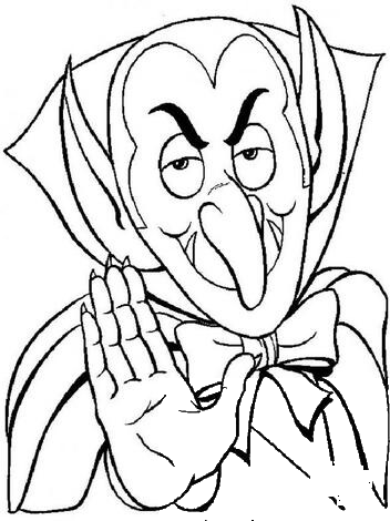 Dracula Says Hello  coloring page image