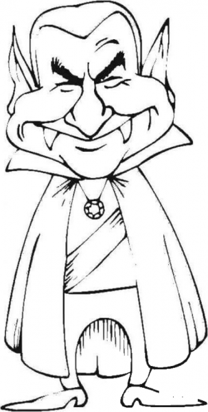 Dracula Vampire  coloring page image