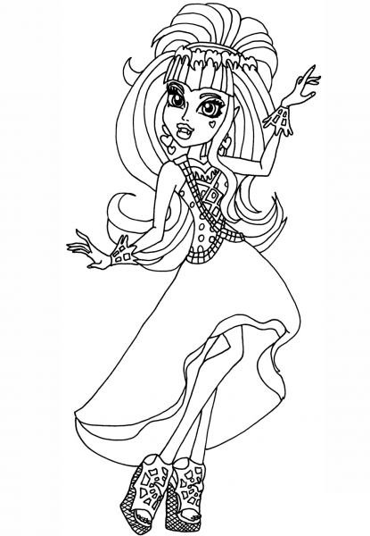 Draculaura 13 Wishes coloring page image