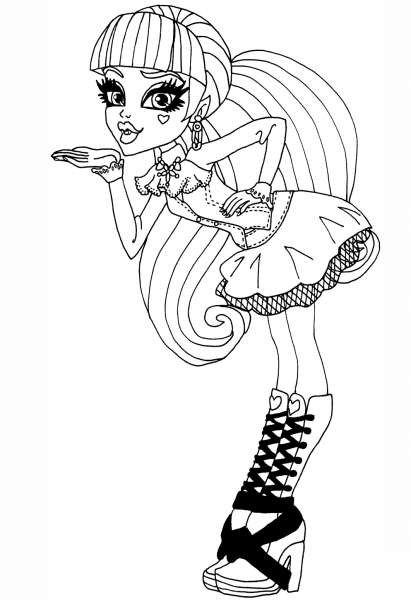Draculaura coloring page image