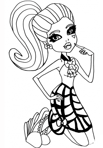 Draculaura Dot Dead Gorgeous coloring page image