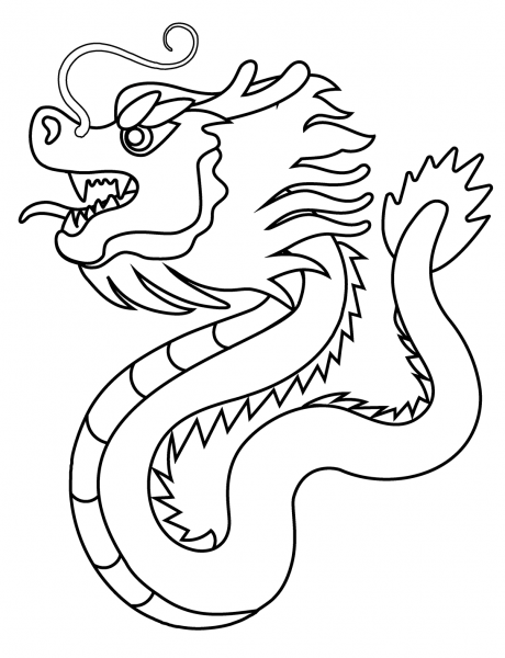 Dragon Emoji coloring page image