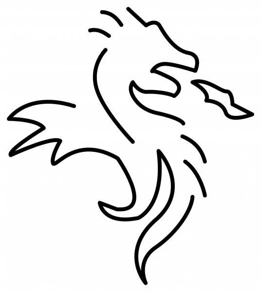 Dragon Emoji coloring page image