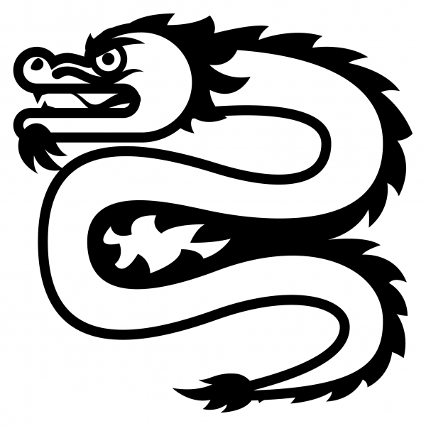 Dragon Emoji coloring page image