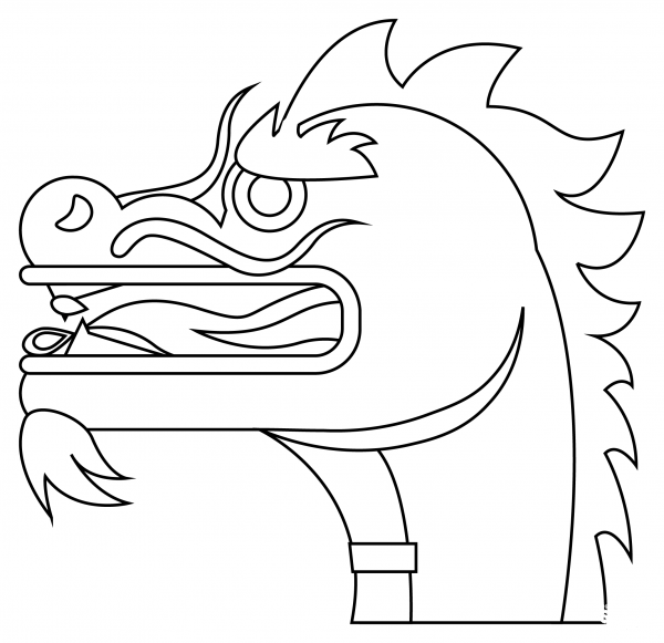 Dragon Face coloring page image