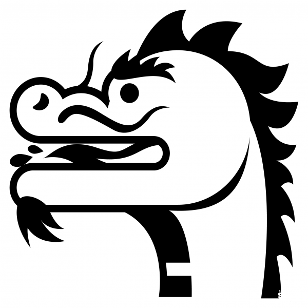 Dragon Face Emoji coloring page image