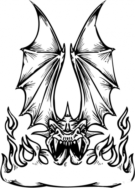 Dragon Fire Breathing coloring page image