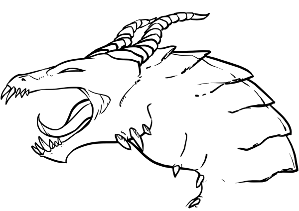 Dragon Head coloring page image