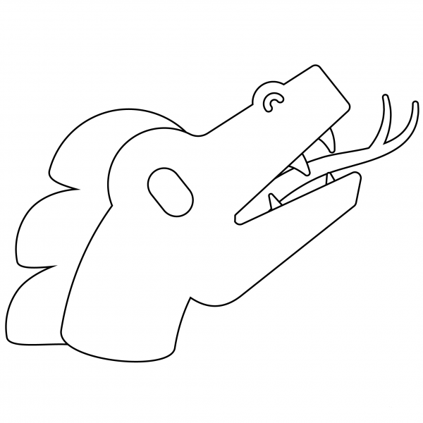 Dragon Head Emoji coloring page image