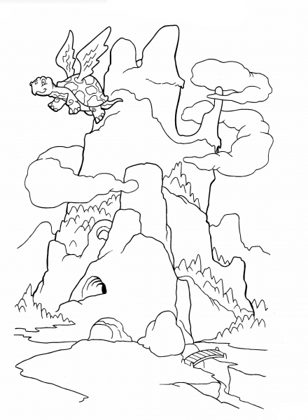 Dragon Mountain  coloring page image
