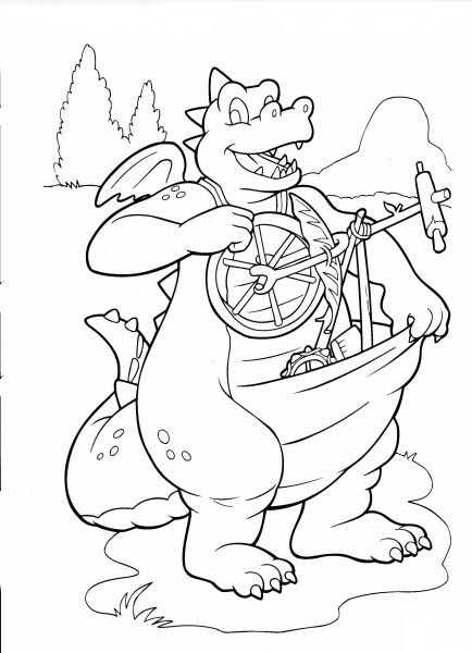 Dragon’s Big Pocket  coloring page image