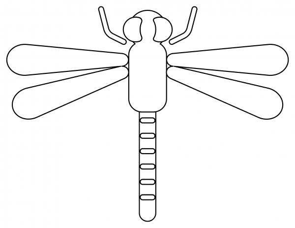 Dragonfly coloring page image