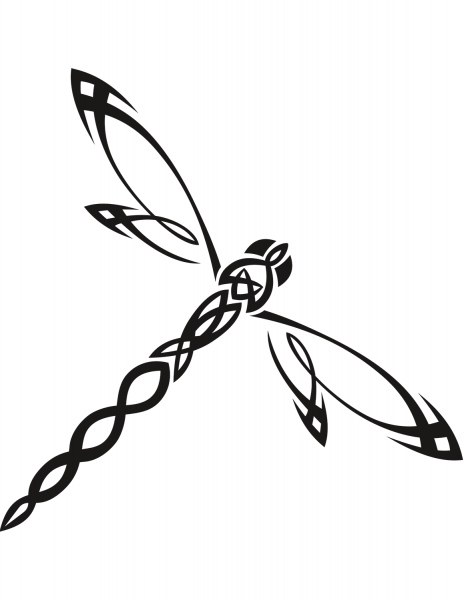 Dragonfly Tattoo coloring page image