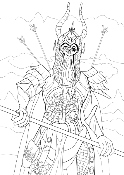 Draugr coloring page image