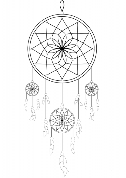 Dream Catcher coloring page image