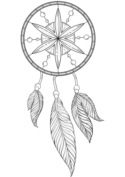 Dream Catcher coloring page image