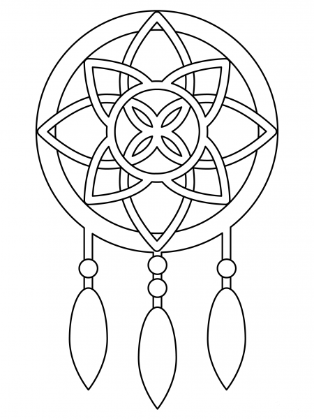 Dreamcatcher coloring page image