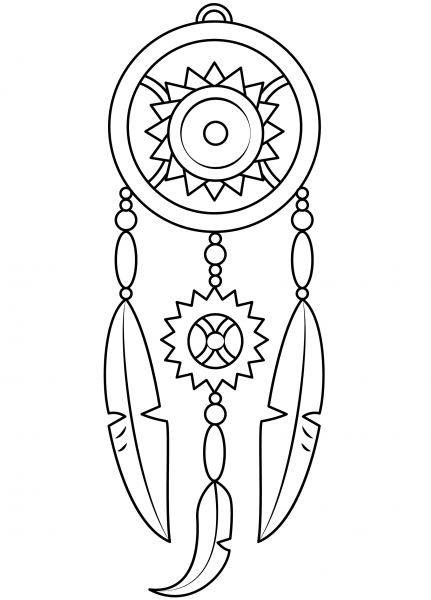 Dreamcatcher coloring page image