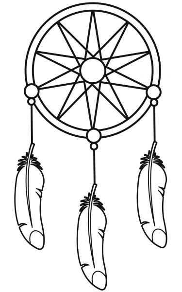 Dreamcatcher coloring page image