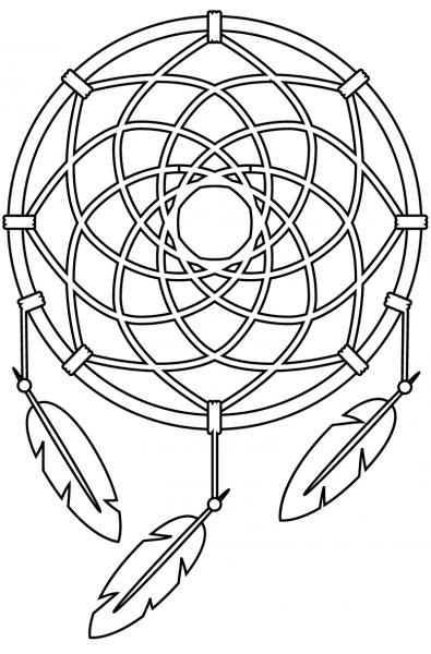 Dreamcatcher coloring page image