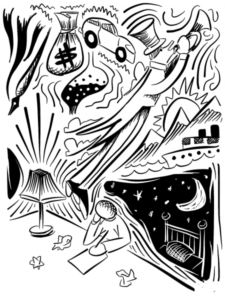 Dreaming Doodle coloring page image