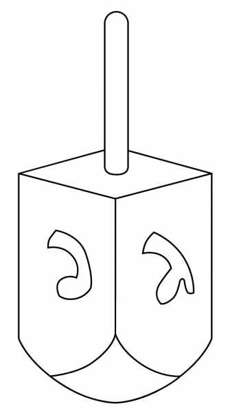 Dreidel coloring page - ColouringPages