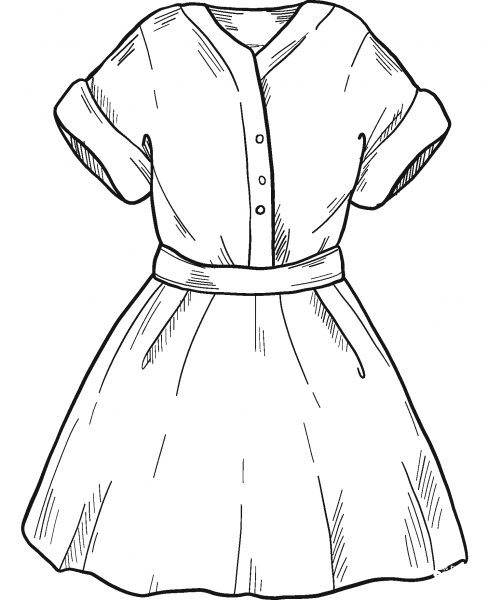 Dress coloring page image