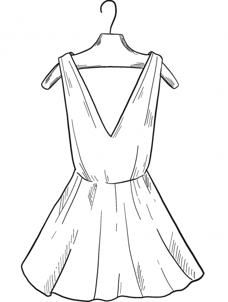 Dress coloring page image
