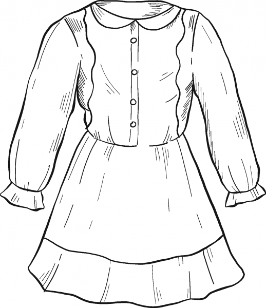 Dress coloring page image