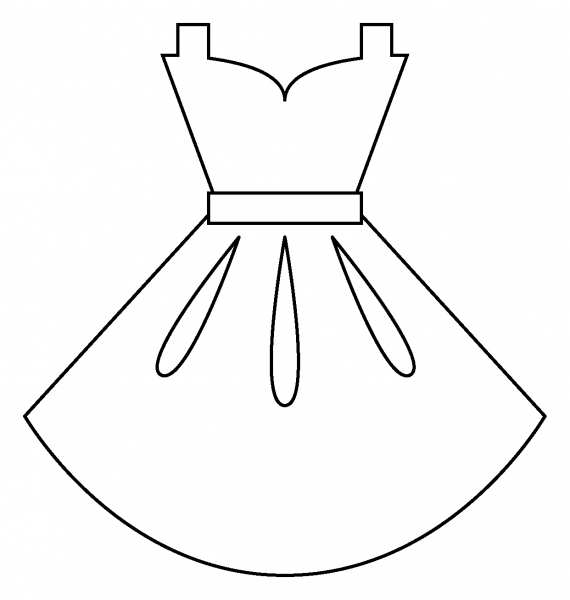 Dress Emoji coloring page image