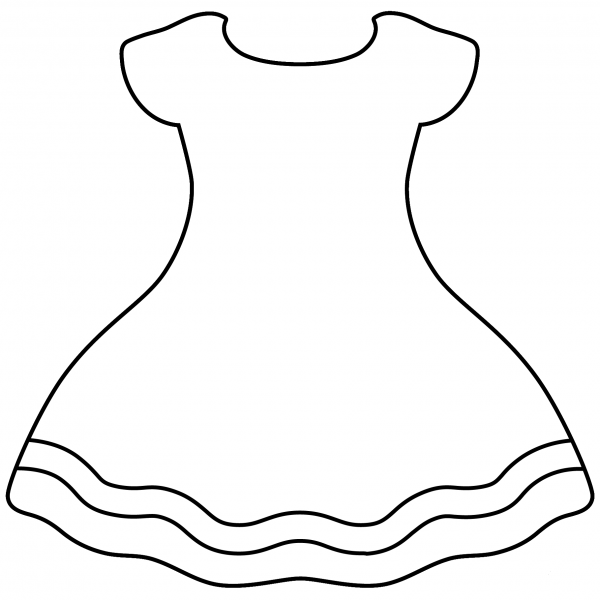 Dress Emoji coloring page image