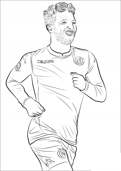 Dries Mertens coloring page image