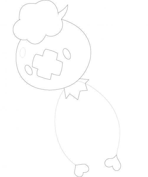 Drifloon coloring page image