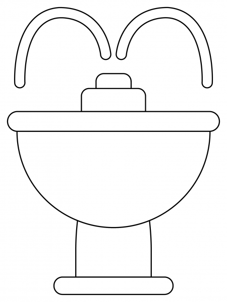 Drinking Fountain coloring page image