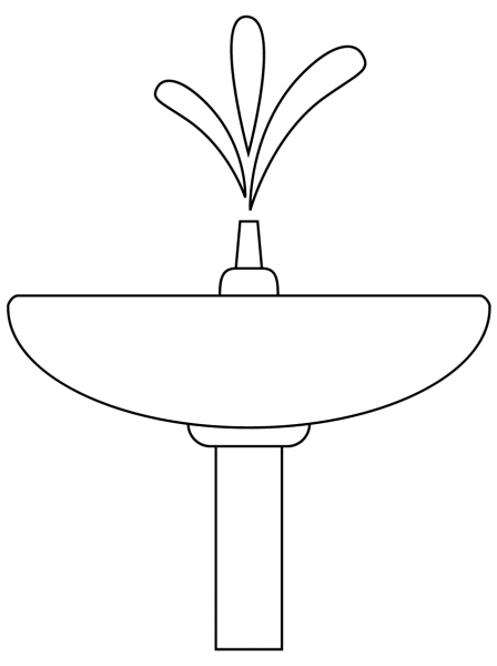 Drinking Fountain coloring page image