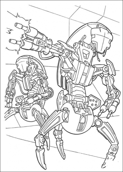 Droideka coloring page image