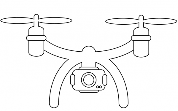 Drone coloring page image