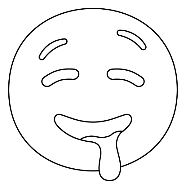 Drooling Face Emoji coloring page image