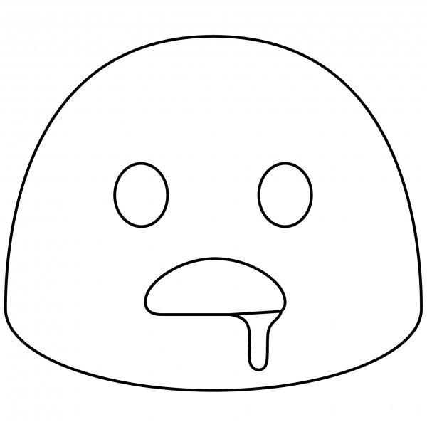 Drooling Face Emoji coloring page image