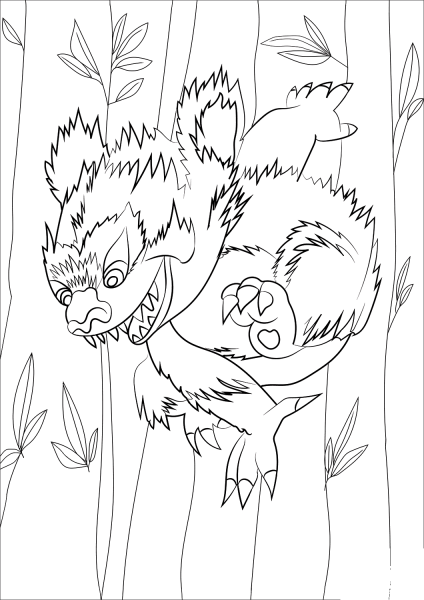 Drop Bear coloring page image